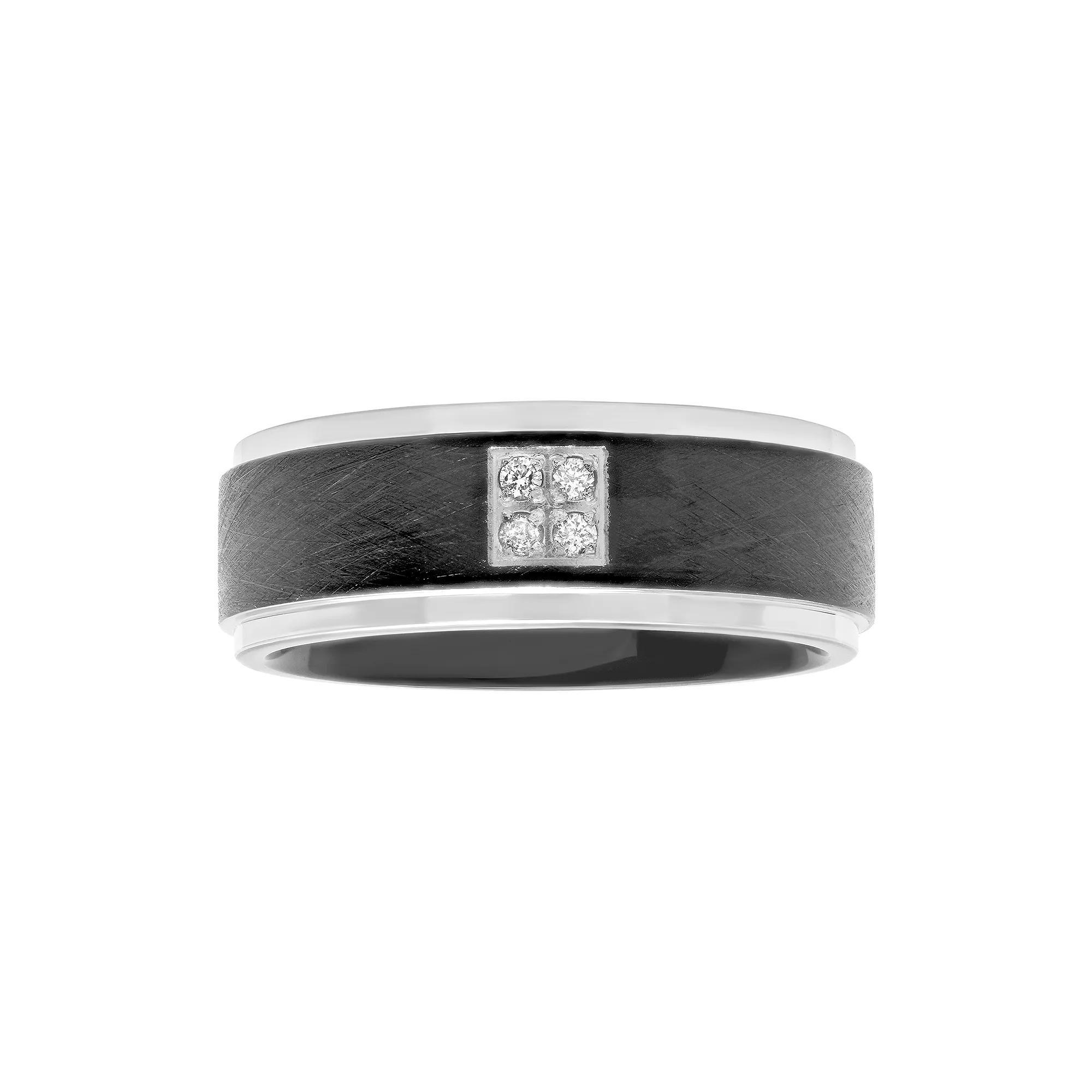 Men's Diamond Accent Cobalt Band, Size: 12, Silvertone Product Image