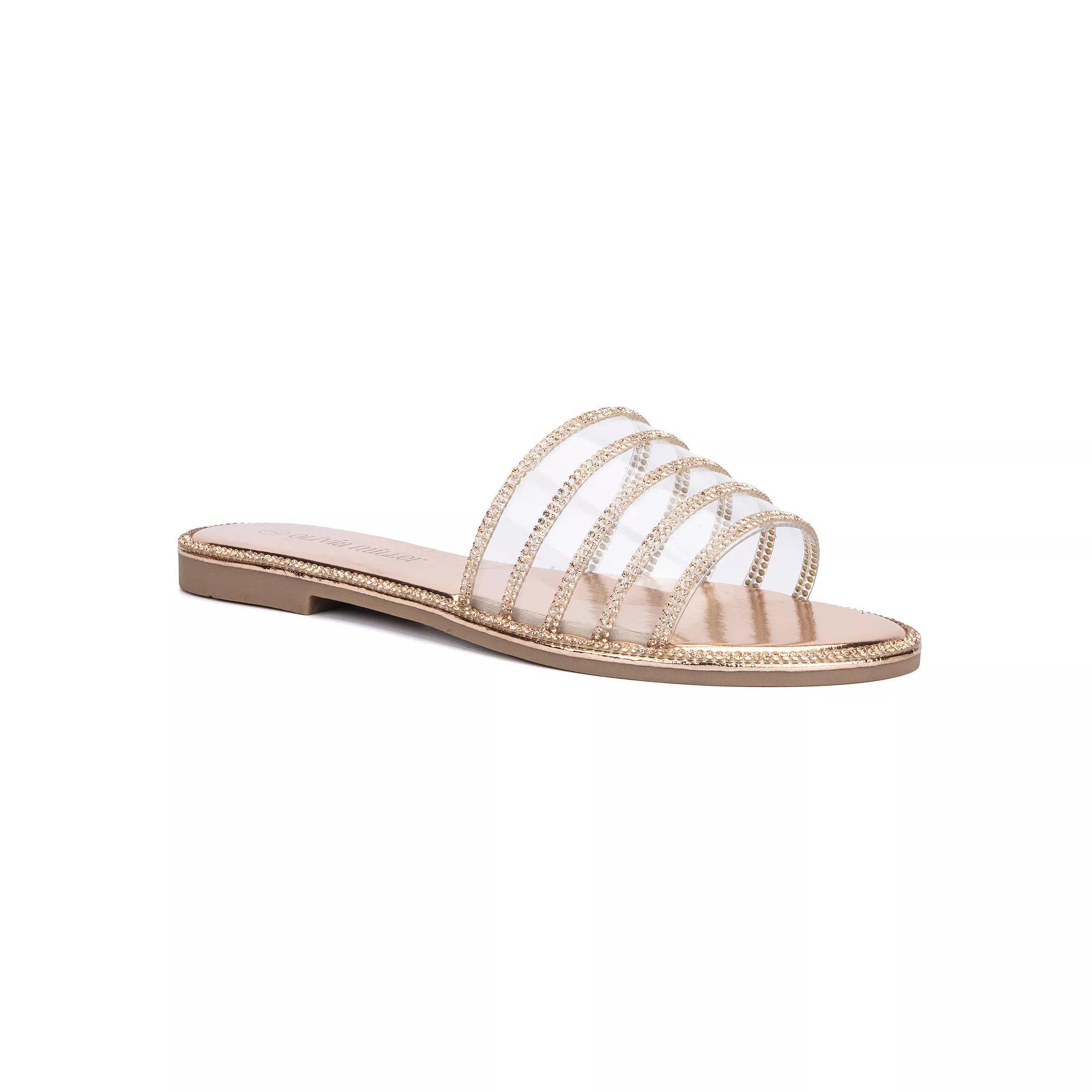 Olivia Miller Nadia Sparkle Womens Slide Sandals Product Image