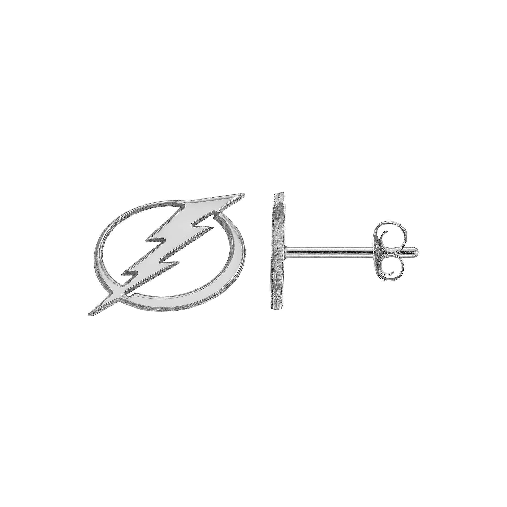 LogoArt Sterling Silver Tampa Bay Lightning Mini Logo Stud Earrings, Womens, Multicolor Product Image