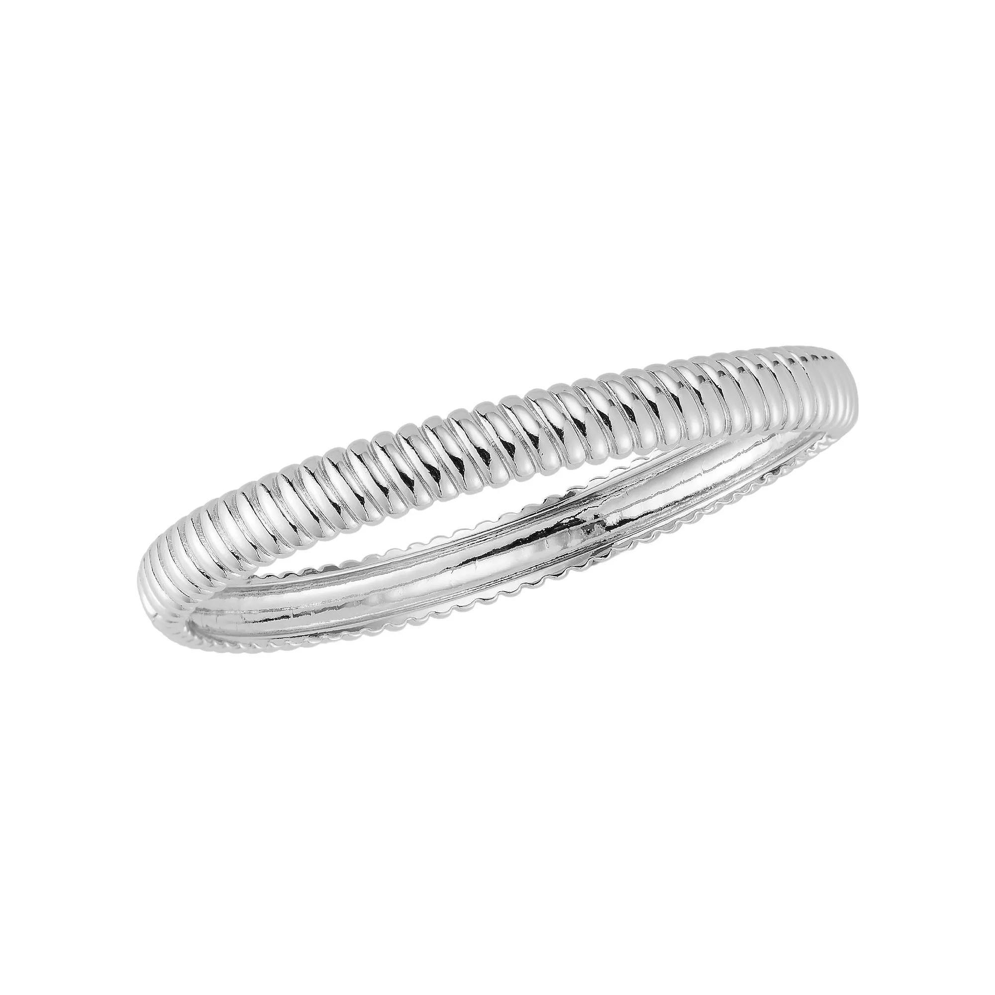 WINX 8mm S-Shape Bangle Bracelet, Women's, Size: 7.5", Silver Tone Product Image