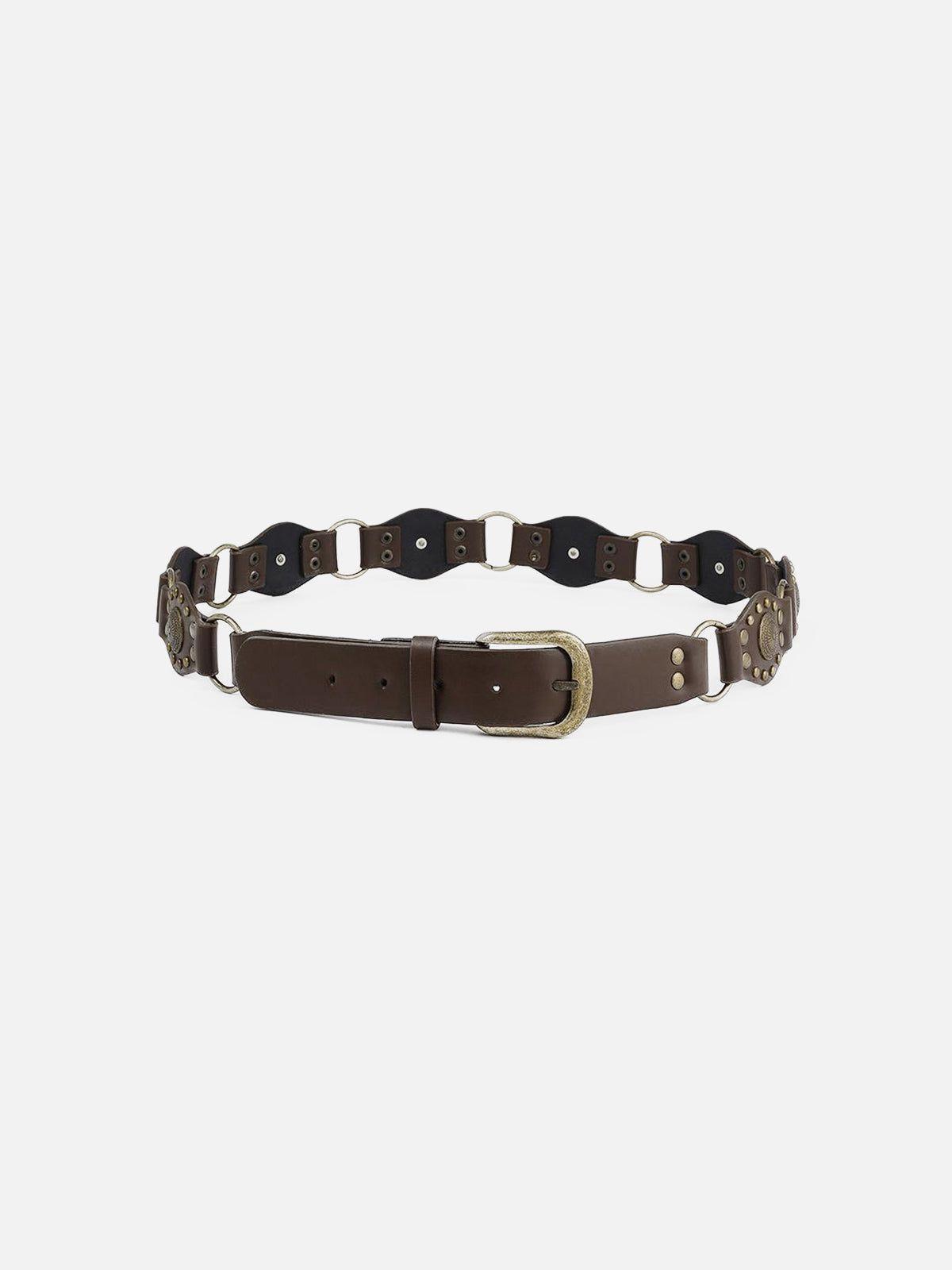 Vintage Rivet Faux Leather Belt Female Product Image