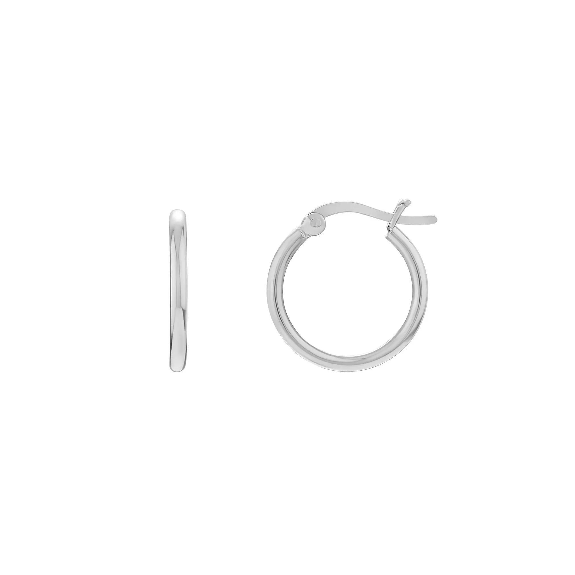 PRIMROSE Sterling Silver Tube Hoop Earrings, Women's, 14k Gold Over Product Image