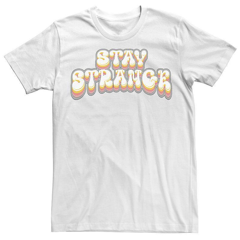 Men's Stay Strange Retro Style Font Tee, Size: Medium, Natural Product Image