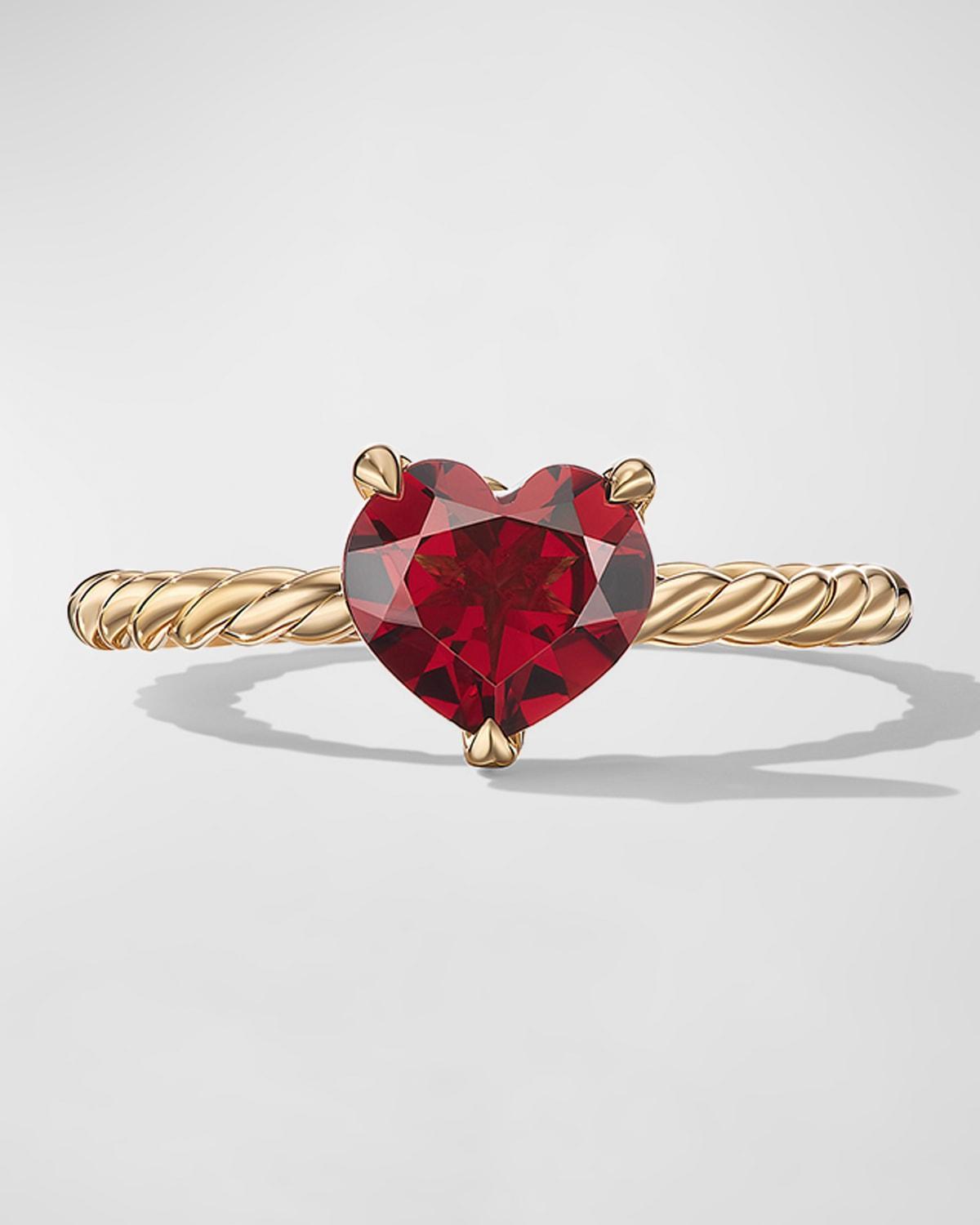 Womens Chatelaine Heart Ring in 18K Yellow Gold Product Image