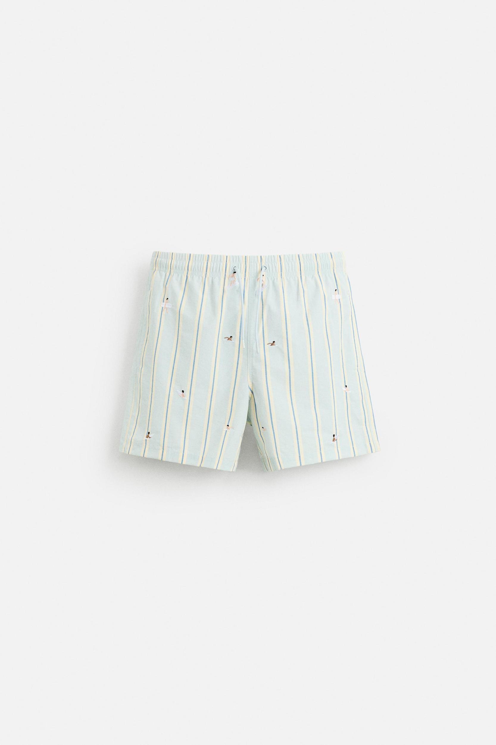 EMBROIDERED MID-LENGTH SWIMSUIT Product Image