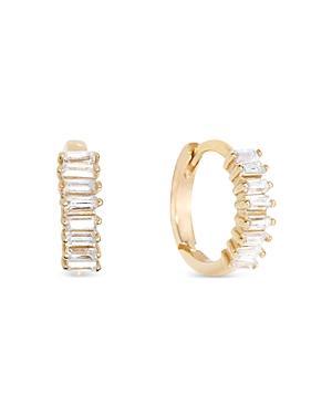 SHASHI Teagan Huggie Earrings Gold One Size Product Image