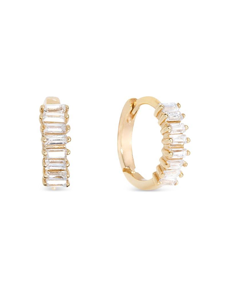 SHASHI Teagan Huggie Earrings Gold One Size Product Image