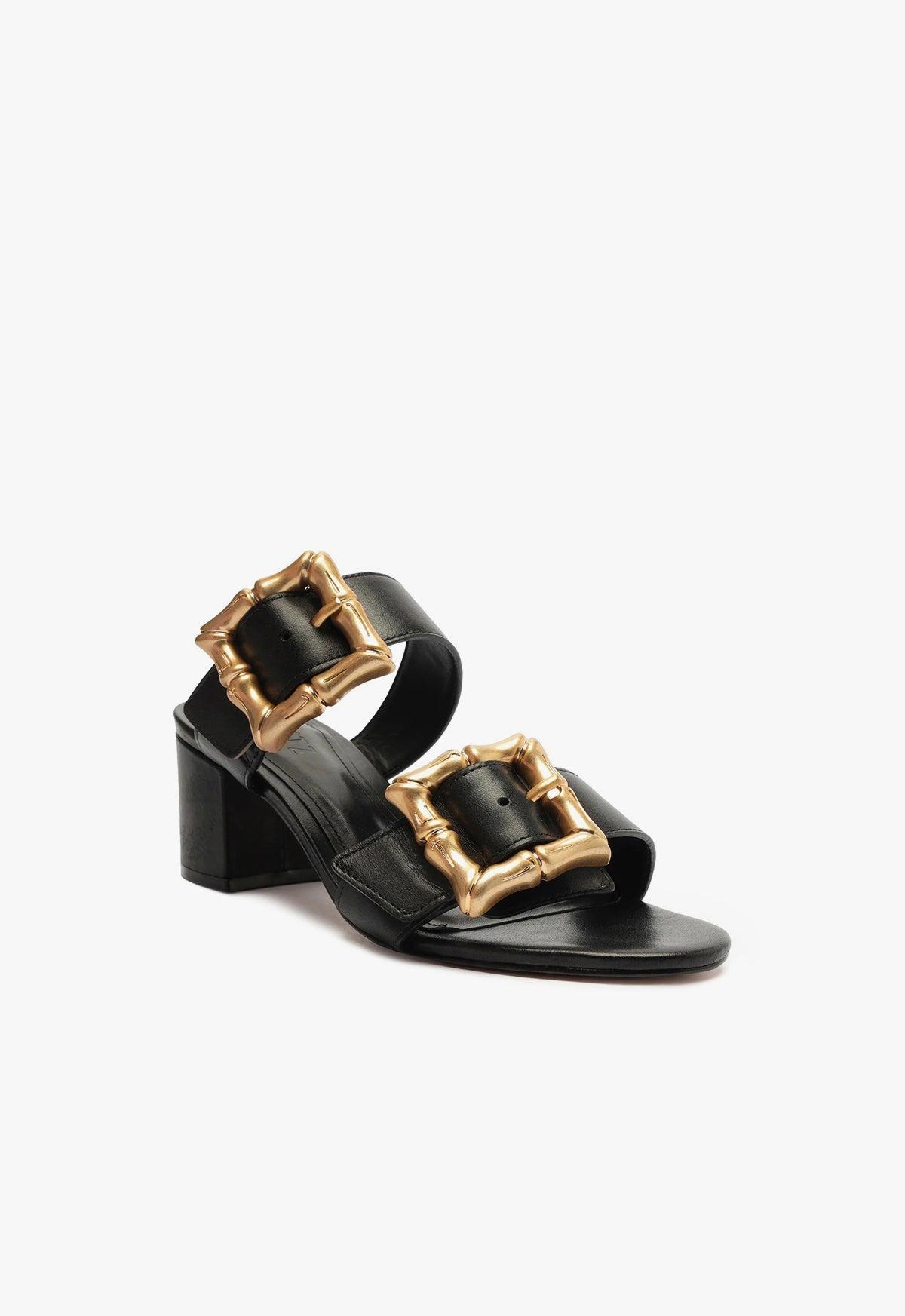 Enola Mid Block Leather Sandal Product Image