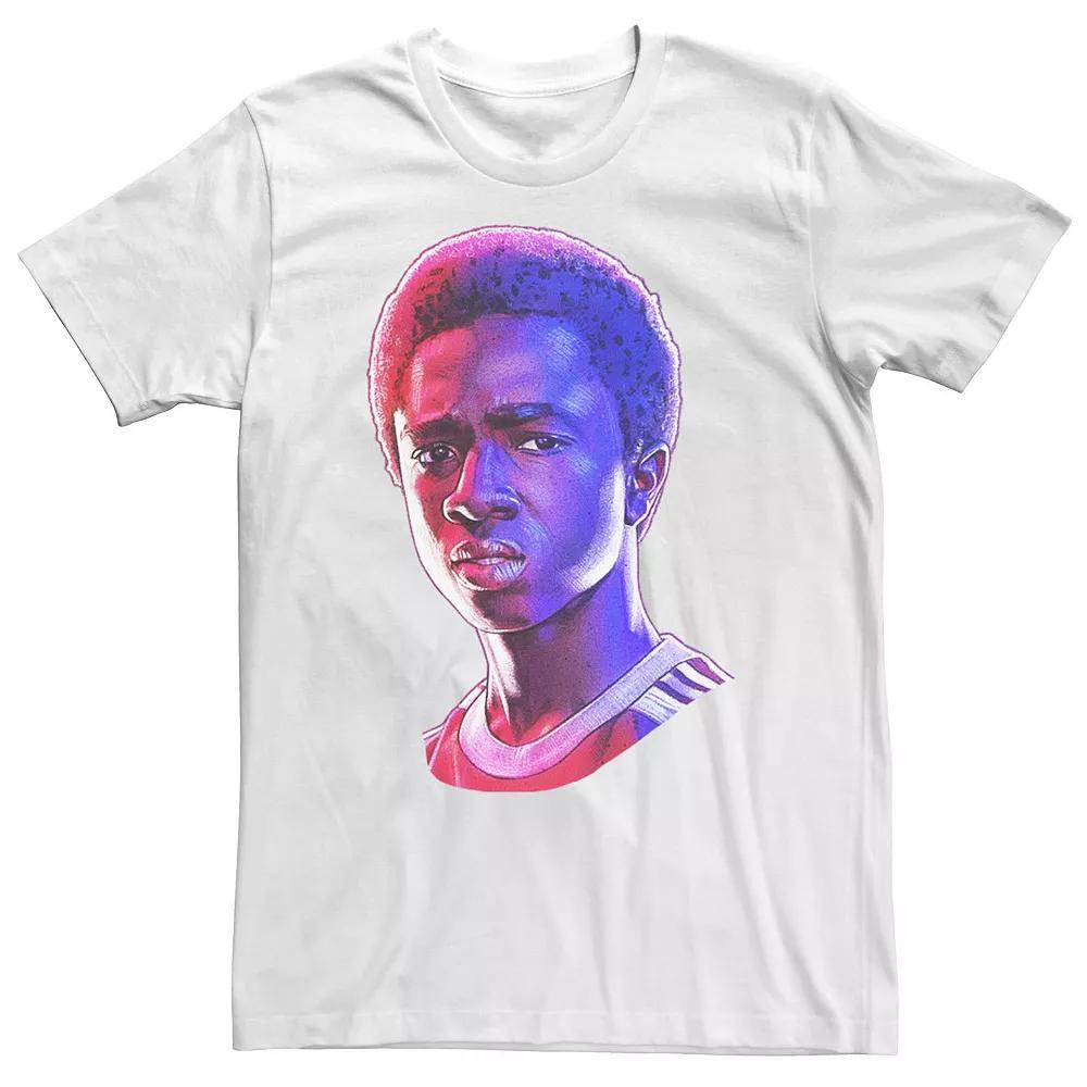 Big & Tall Stranger Things Lucas Rose Tone Portrait Tee, Men's, Size: 3XL Tall, White Product Image