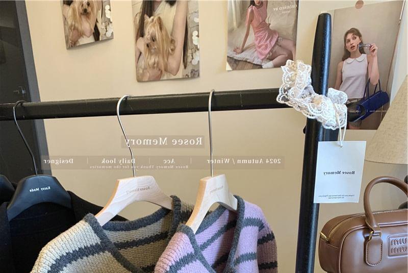 Striped Button-Up Cardigan Product Image
