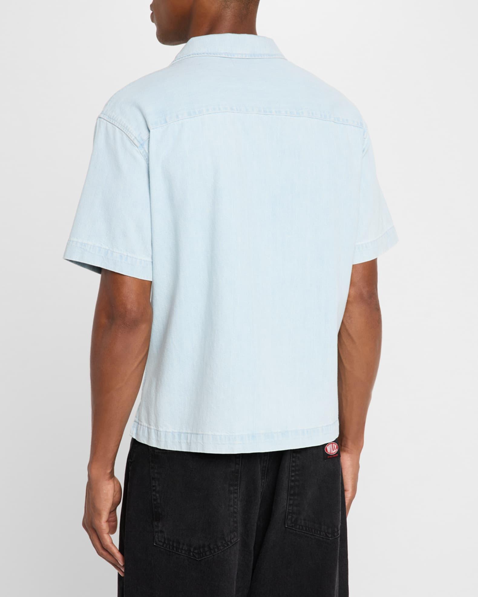 Mens Cotton Chambray Camp Shirt Product Image