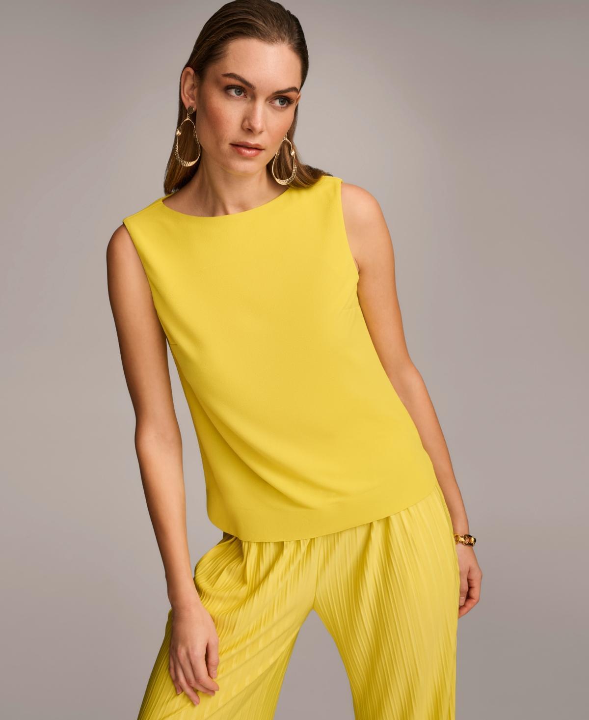 Donna Karan Womens Crewneck Sleeveless Top Product Image