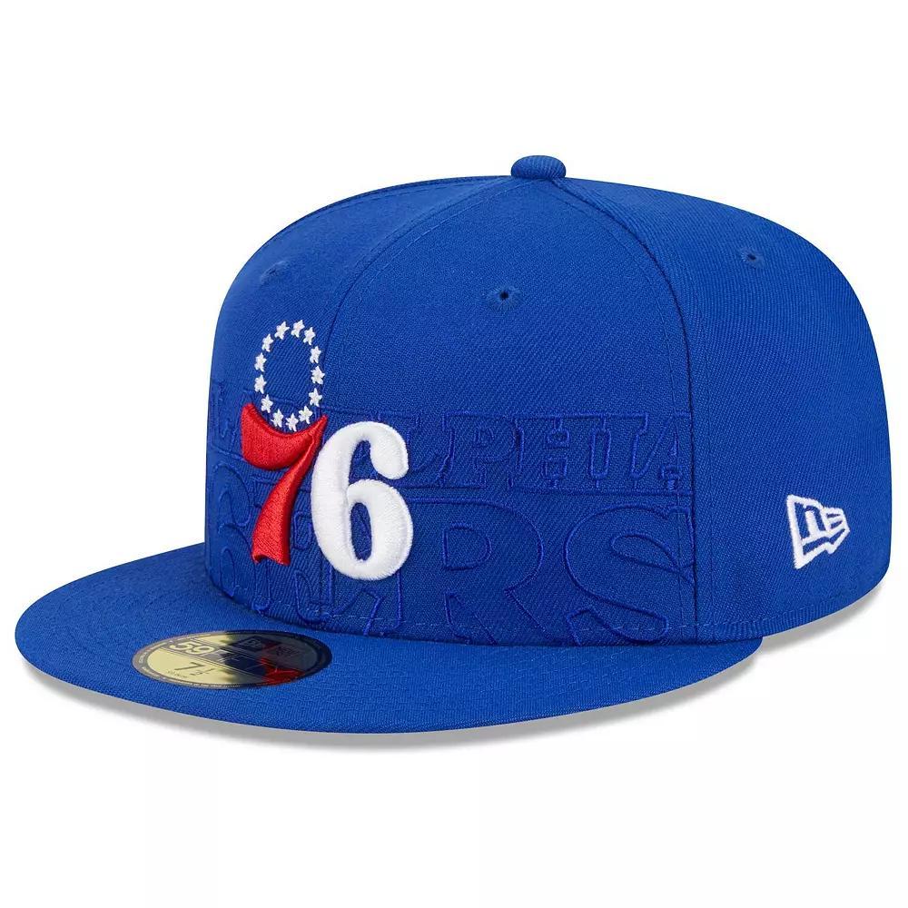 Men's New Era  Royal Philadelphia 76ers 2023 NBA Draft 59FIFTY Fitted Hat, Size: 6 7/8, 76r Blue Product Image