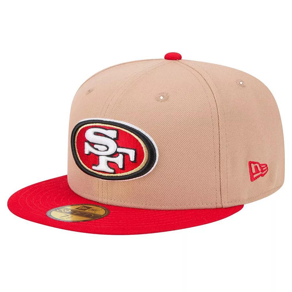 Mens New Era Tan San Francisco 49ers Logo Main 59FIFTY Fitted Hat Product Image