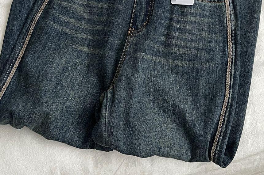 High Rise Washed Wide Leg Jeans Product Image