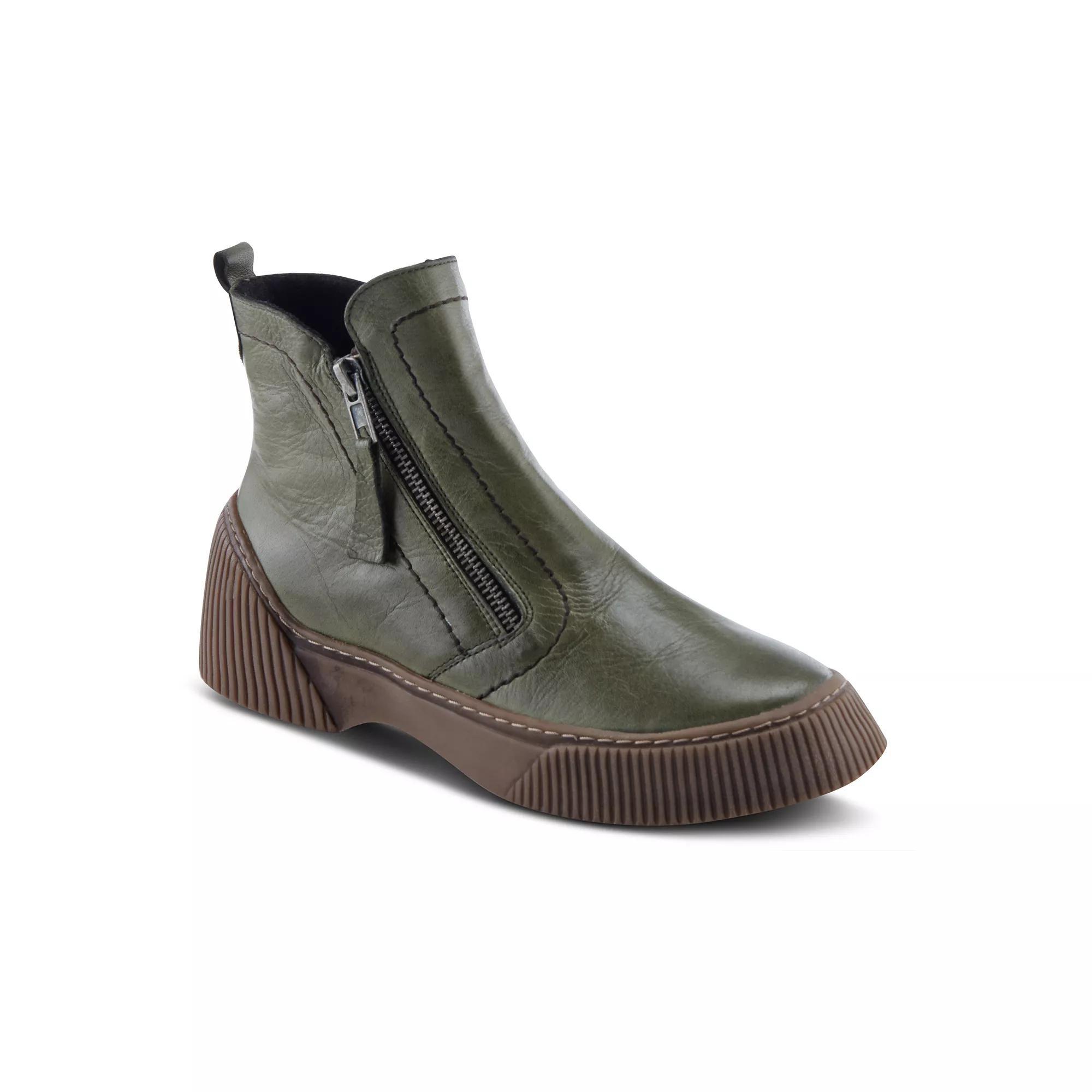 Spring Step Kelko Women's Leather Ankle Boots, Size: 40, Olive Green Product Image