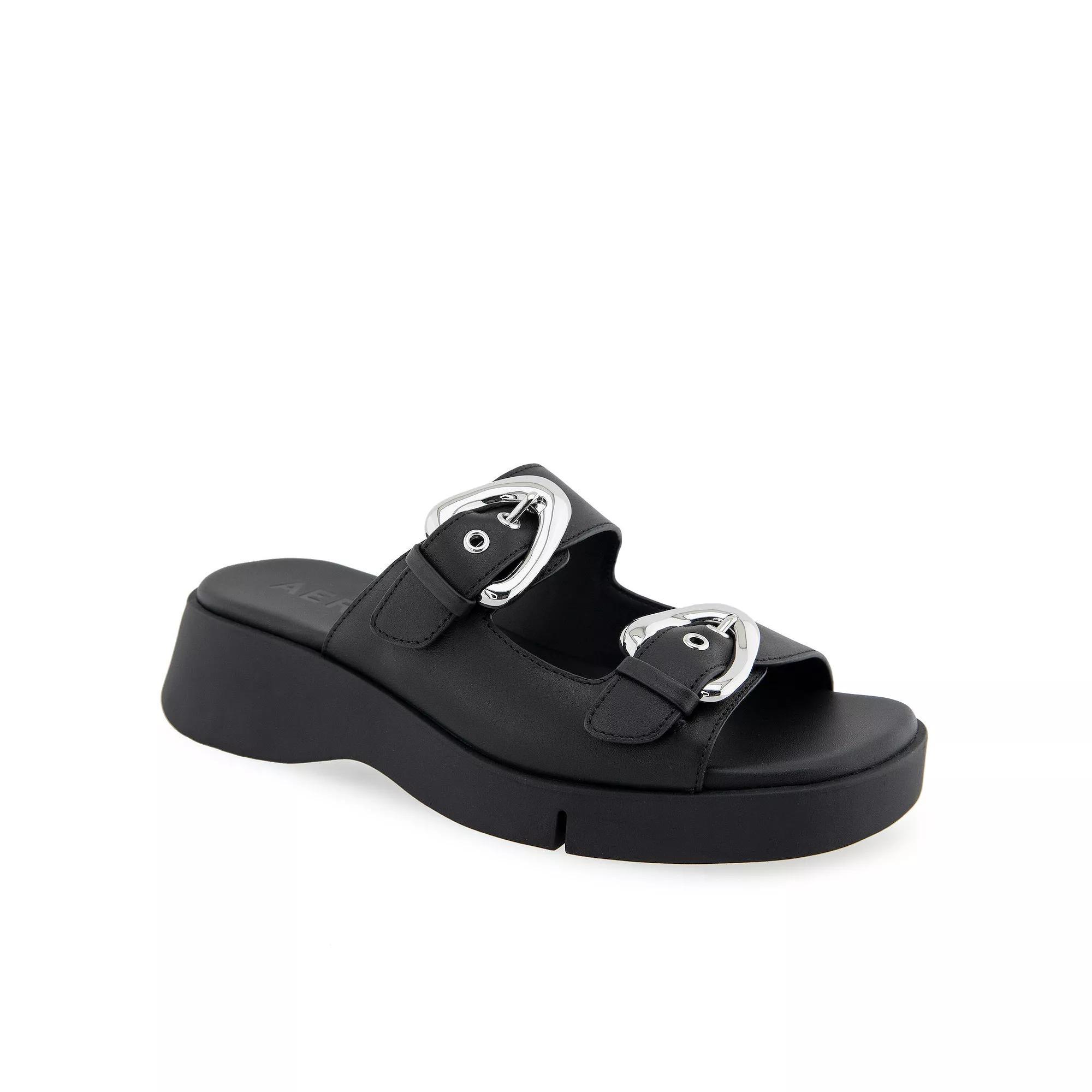 Aerosoles Faith Women's Block Heeled Slide Sandals, Size: 6 Medium, Black Product Image