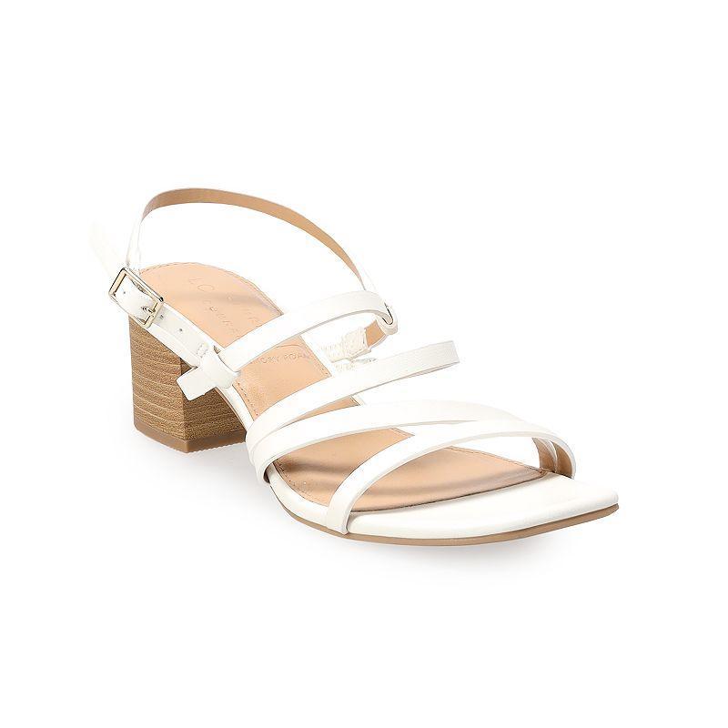 LC Lauren Conrad Emeliah 02 Women's Dress Sandals, Size: 10, White Product Image