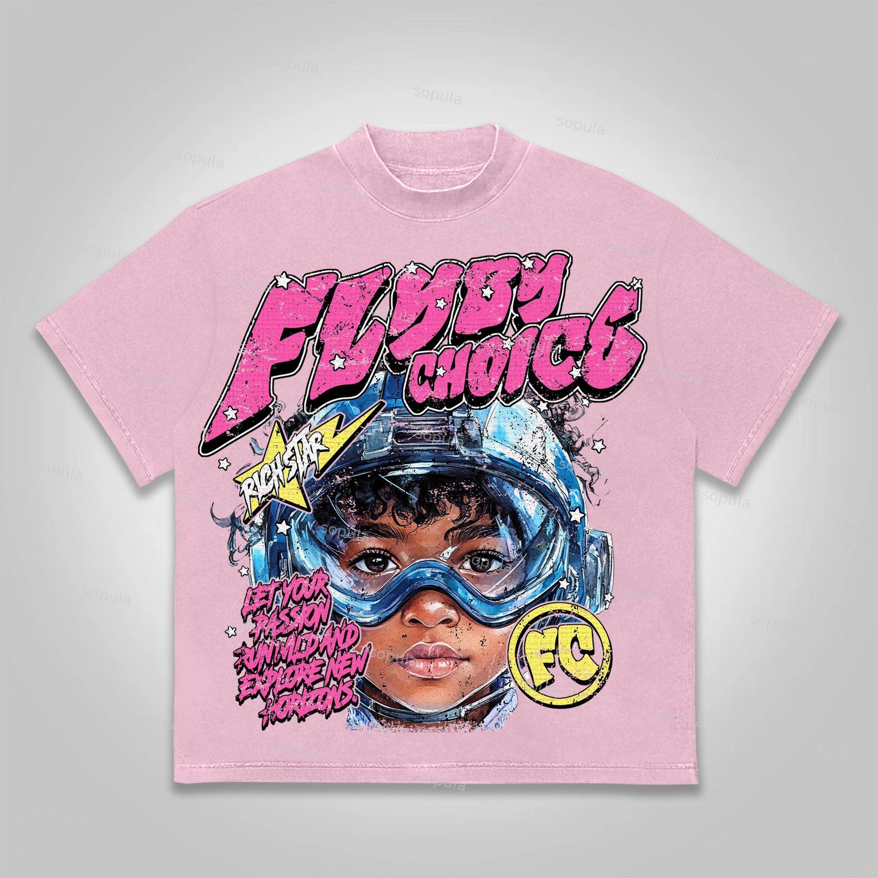 Sopula Vintage Fly By Choice Graphic Cotton T-Shirt Product Image