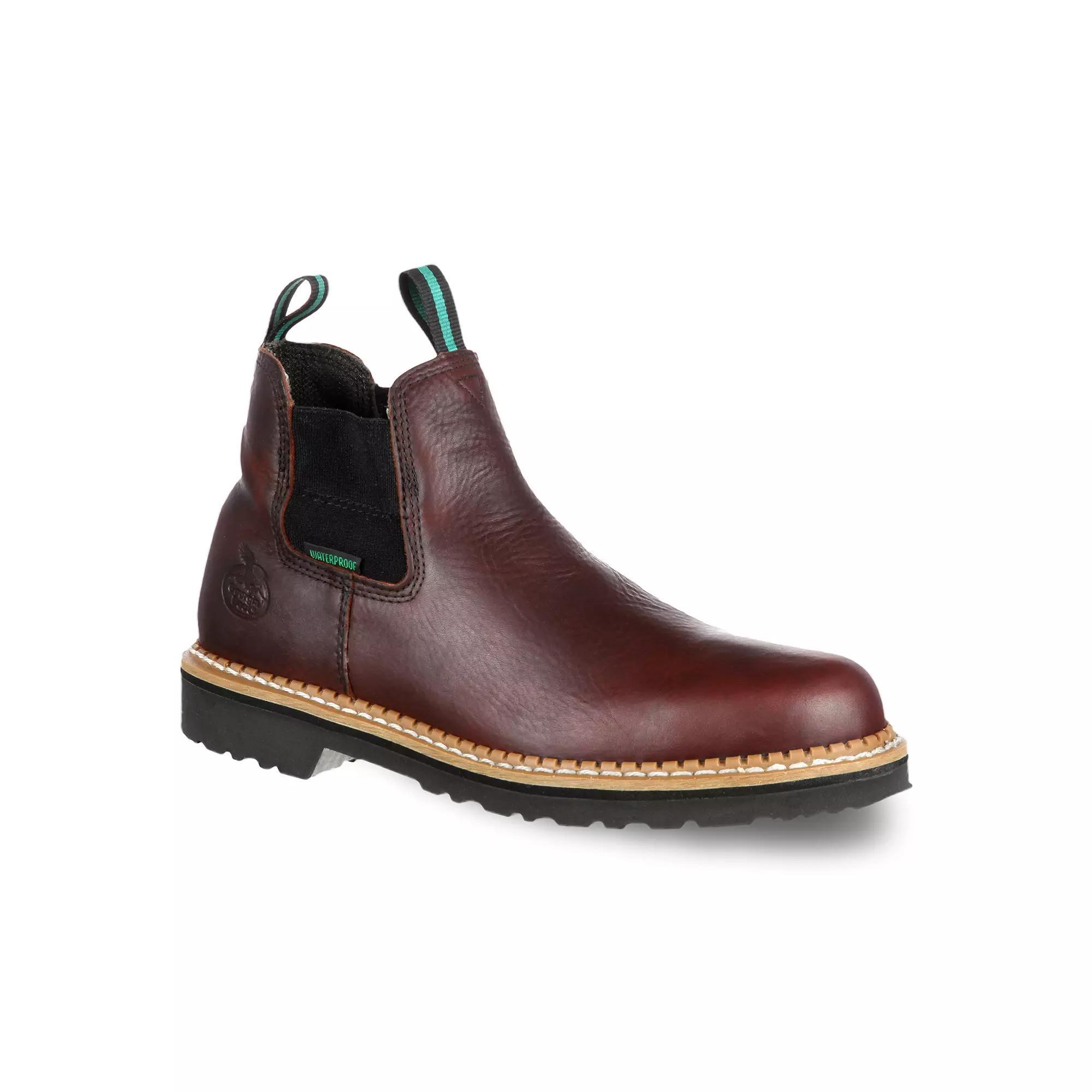 Georgia Boots Georgia Giant High Romeo Men's Waterproof Chelsea Work Boots, Size: 10, Soggy Brown Product Image