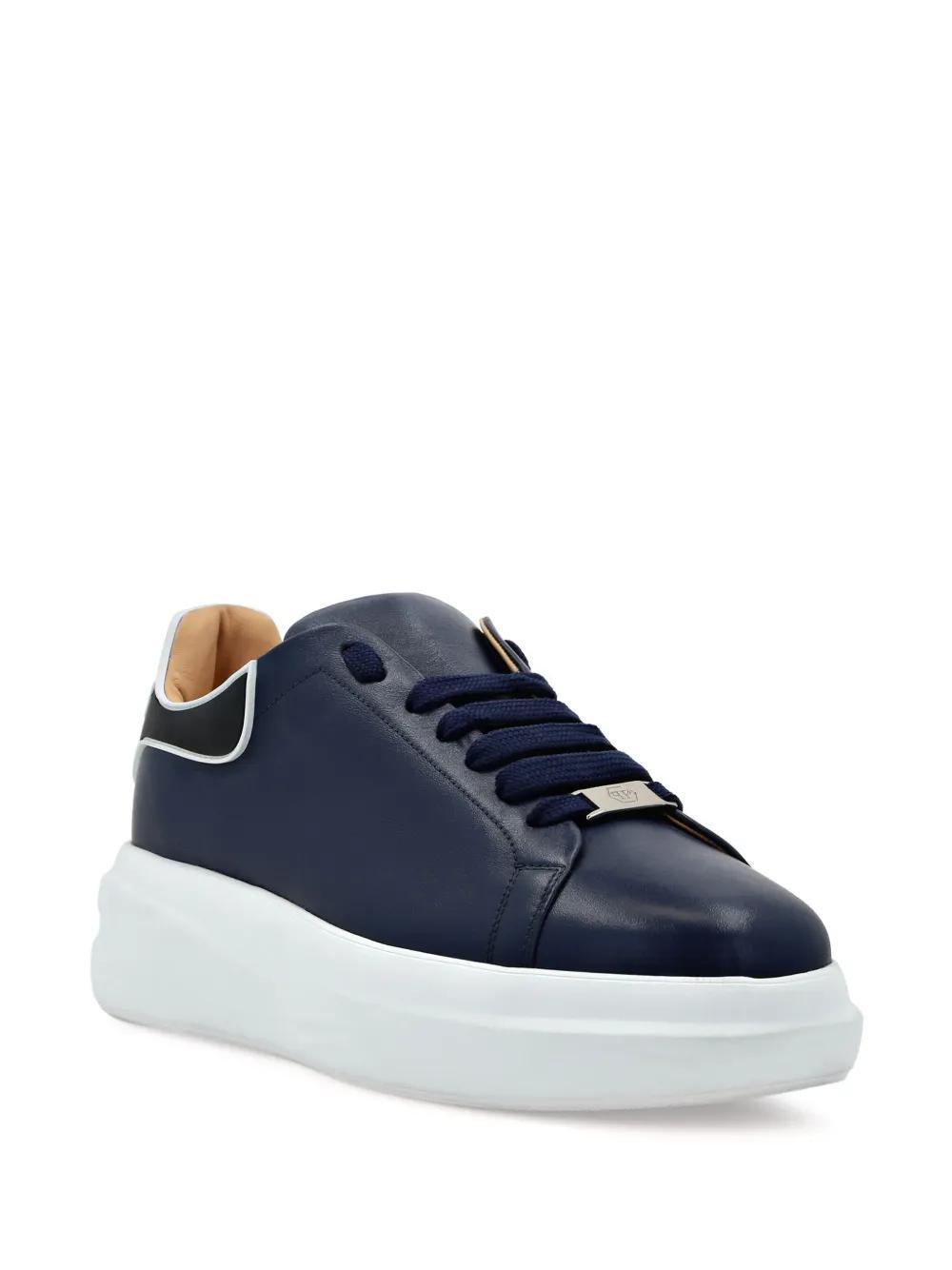 leather platform sneakers Product Image