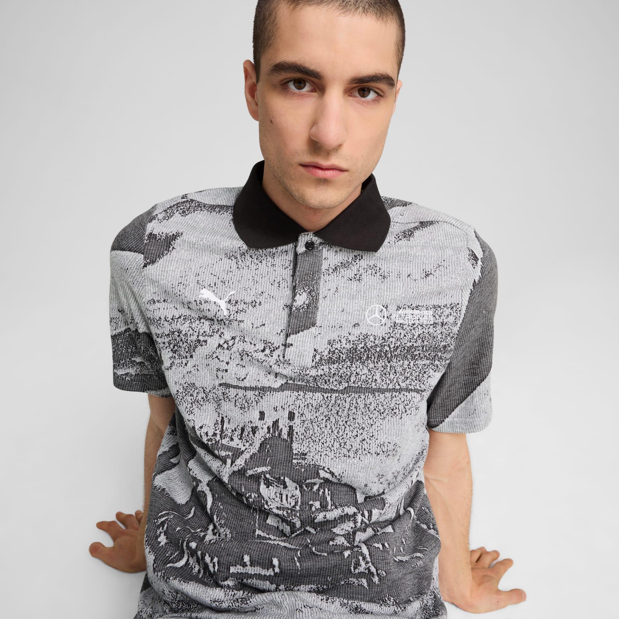 Mercedes-AMG Petronas F1® Men's Jacquard Polo Product Image