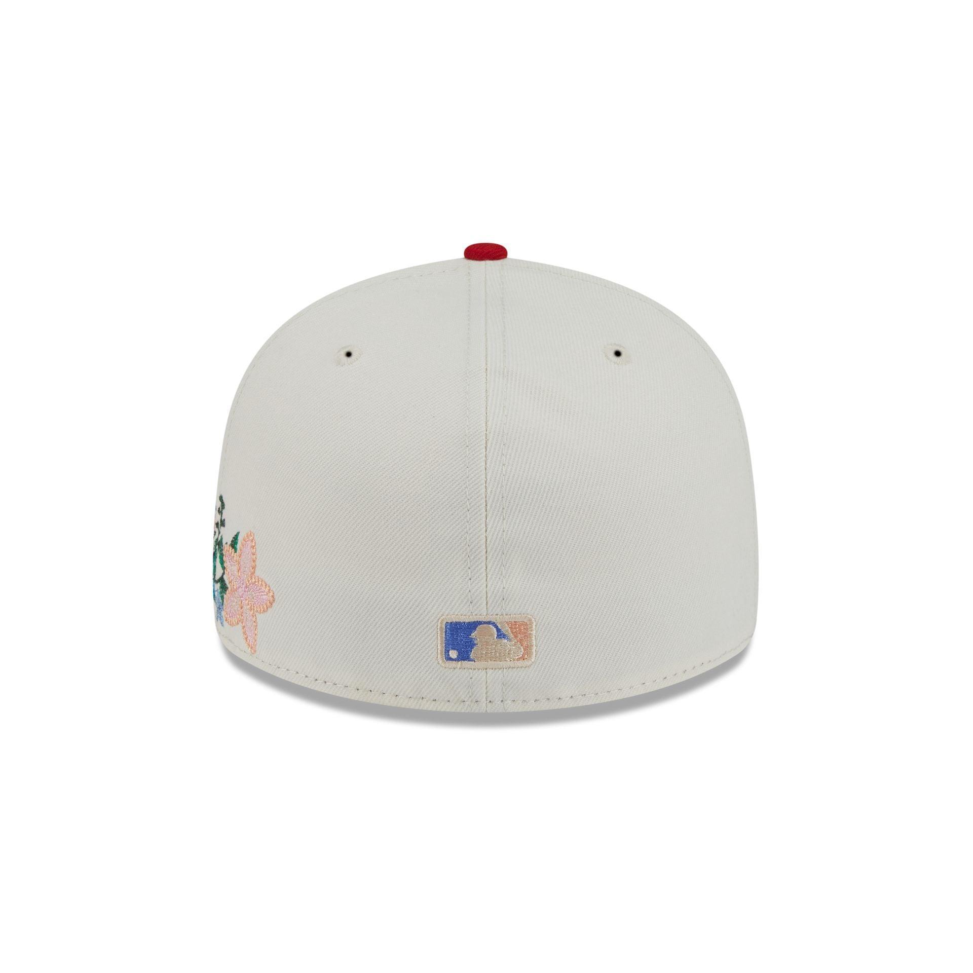 Los Angeles Angels Tonal Florals White 59FIFTY Fitted Hat Male Product Image