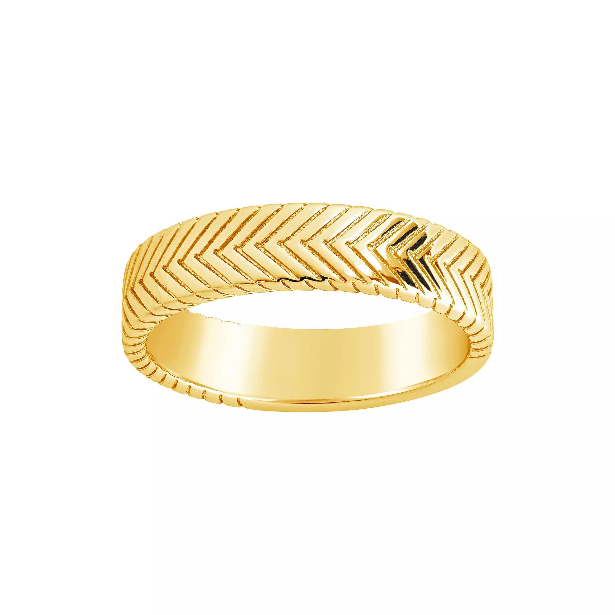 MC Collective Textured Band Ring, Womens Gold Tone Product Image