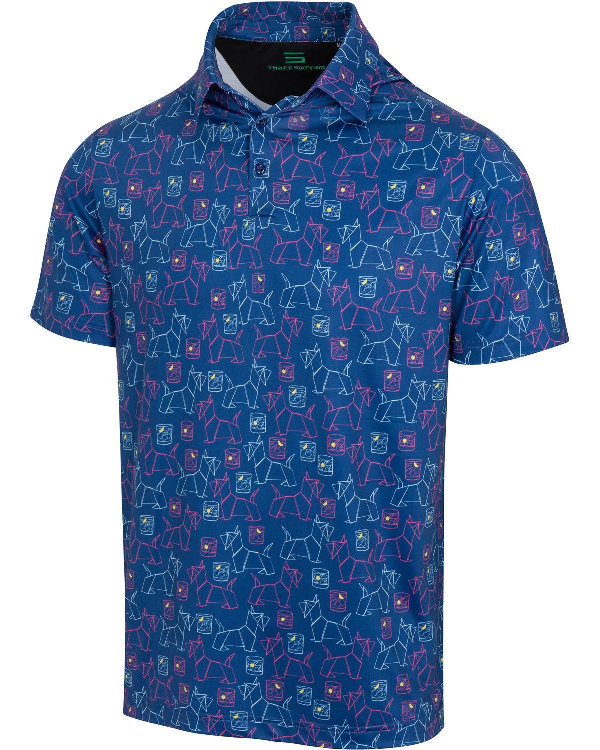 Three Sixty Six Men’s Print Golf Polos Male Product Image