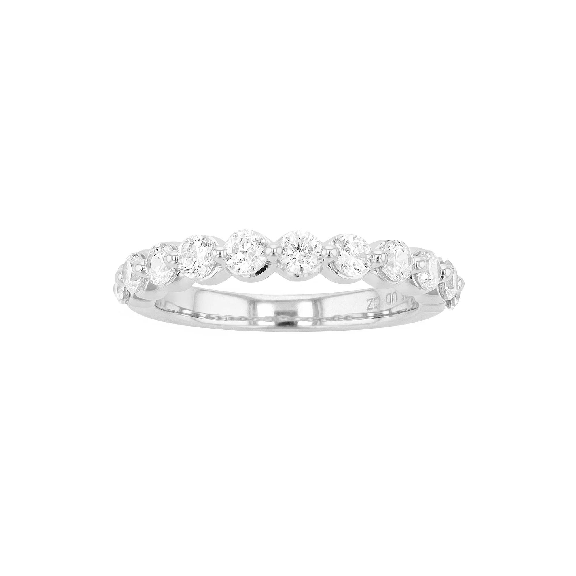 Diamond Brilliance 14K Gold 1 Carat T.W. Lab-Grown Diamond Floating Wedding Band, Women's, Size: 8, White Gold Product Image