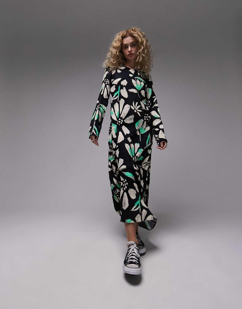 Topshop premium column midi dress Product Image