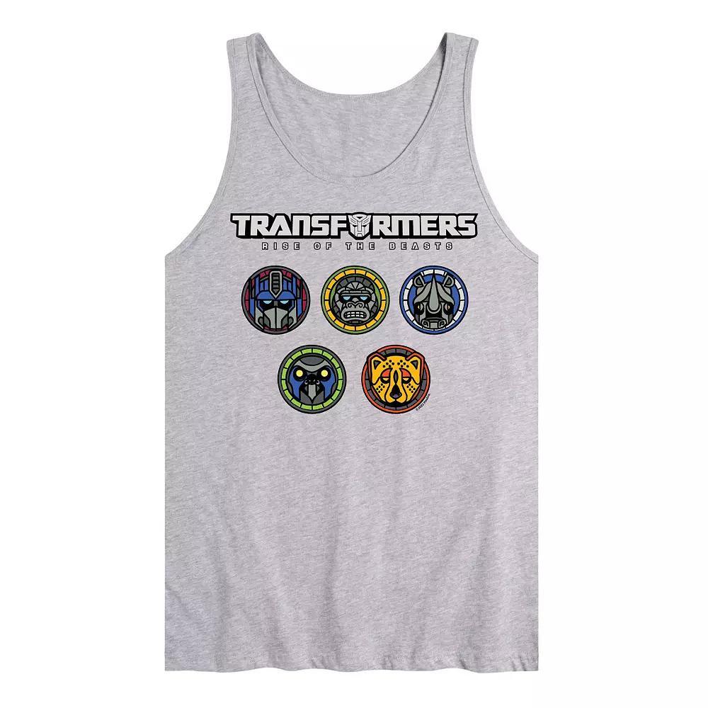 Mens Transformers Logo With Badges Graphic Tank Top Product Image