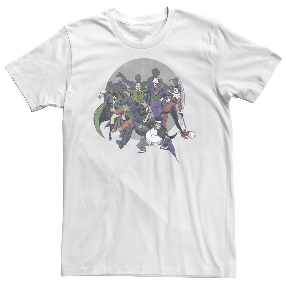 Big & Tall DC Comics Batman Gotham's Most Wanted Tee, Men's, Size: 3XL, White Product Image