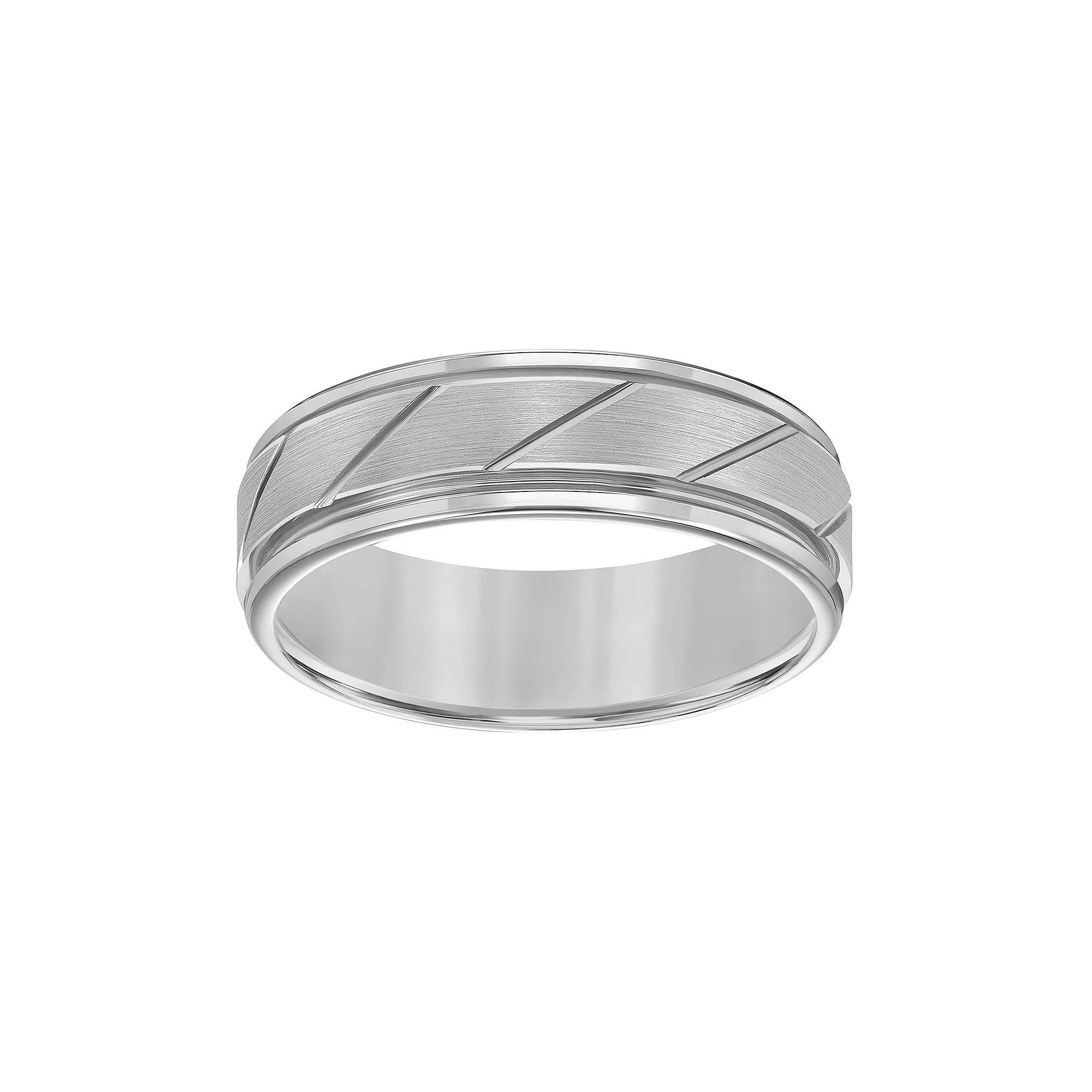 AXL Tungsten Carbide 7 mm Comfort Fit Mens Band White Tungsten Product Image
