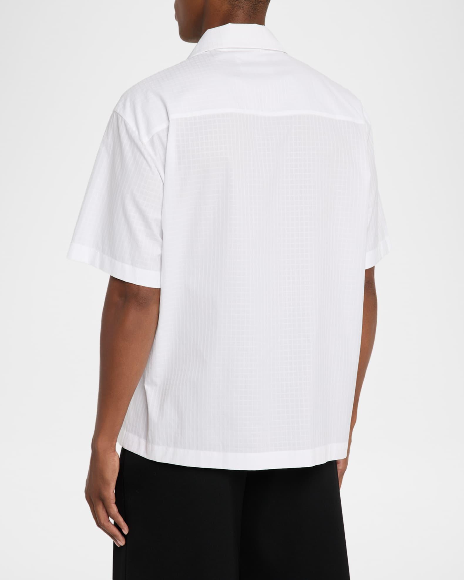 Men's Boxy Fit Grid Check Short-Sleeve Shirt Product Image