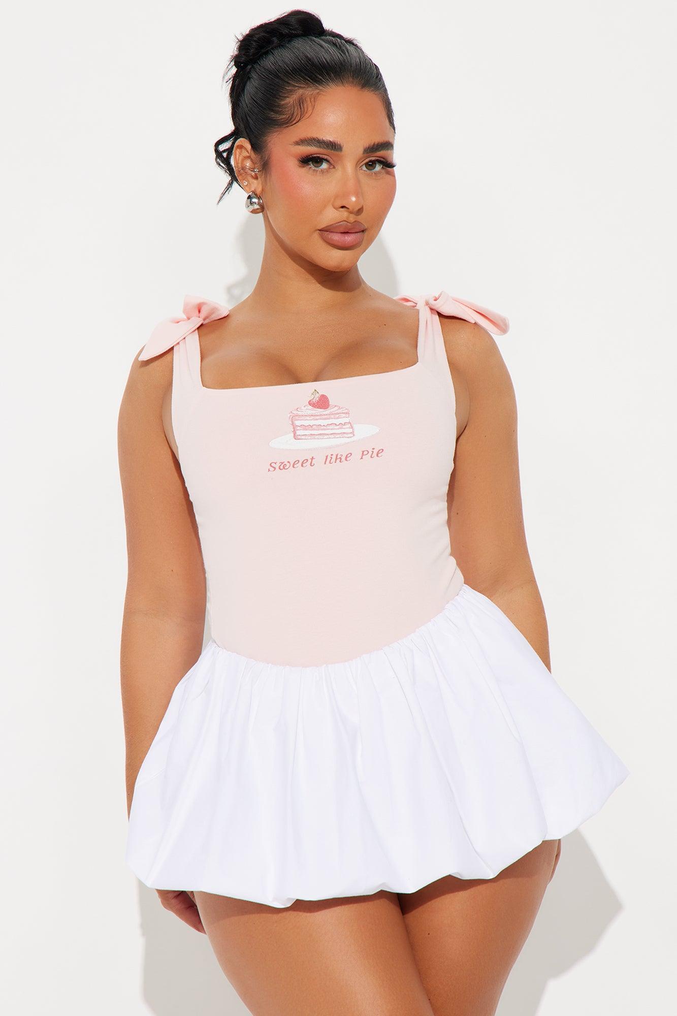 The Sweetest Cherry Pie Bodysuit - Pink Product Image