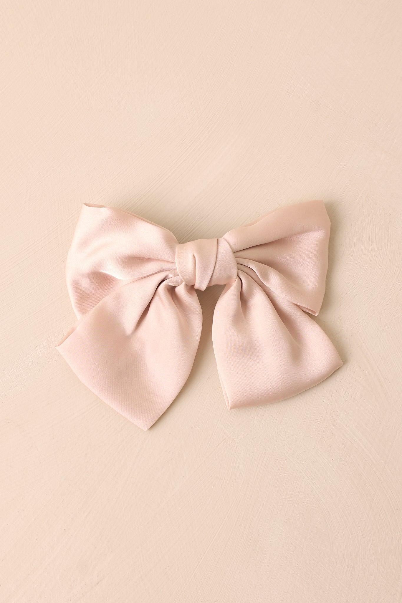 The Only Reason Champagne Pink Clip In Bow Product Image
