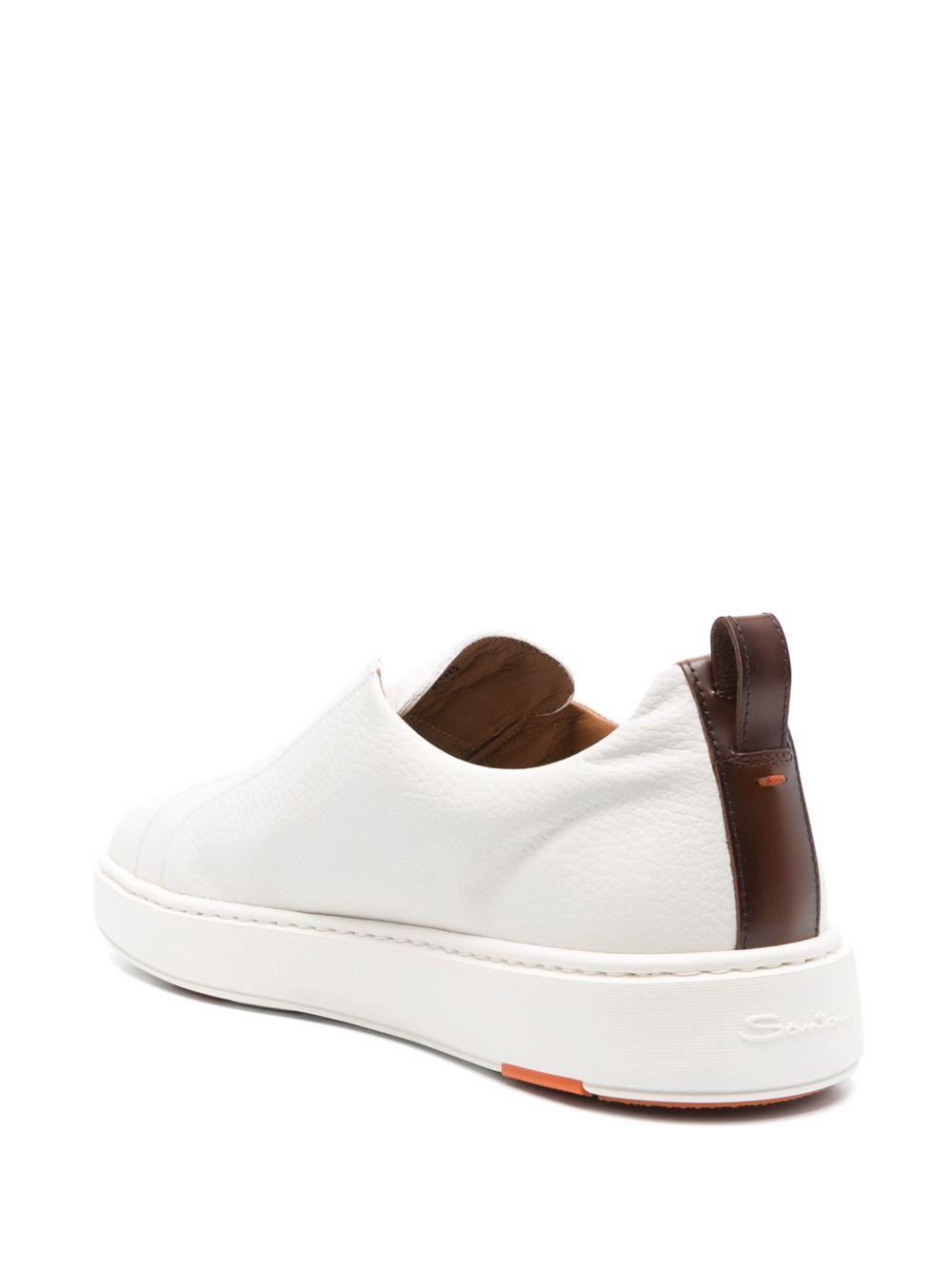 logo-print leather sneakers Product Image