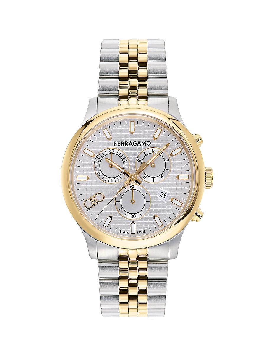 Mens Duo Chrono Two-Tone Bracelet Watch, 42mm Product Image