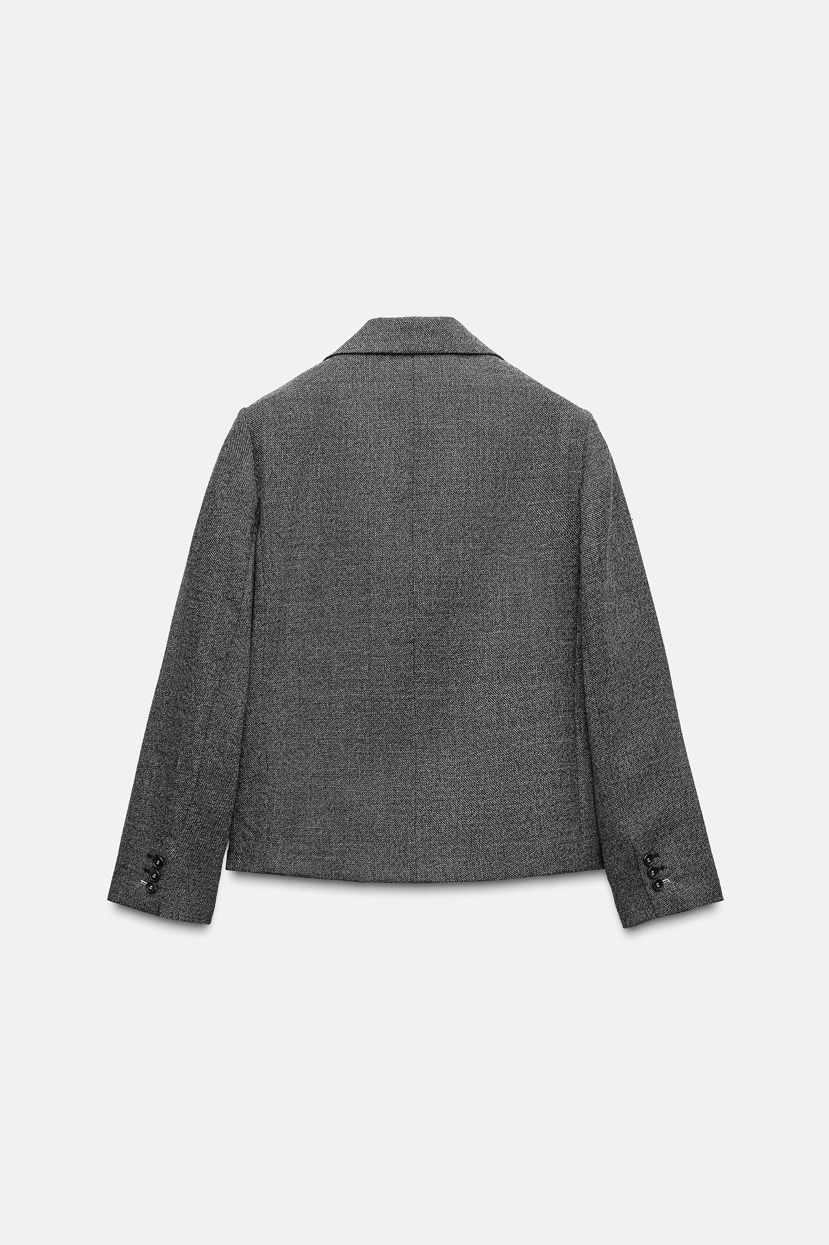 100% WOOL STRUCTURED BLAZER ZW COLLECTION Product Image