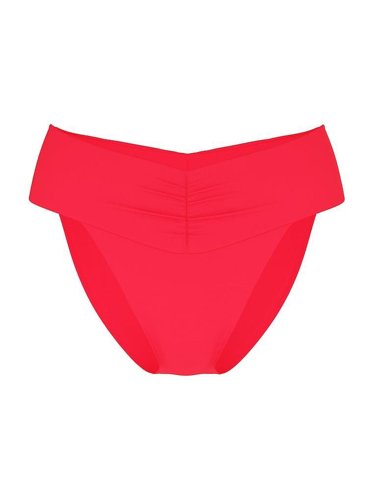 Essential Cinched High-Waist Bikini Bottom Product Image