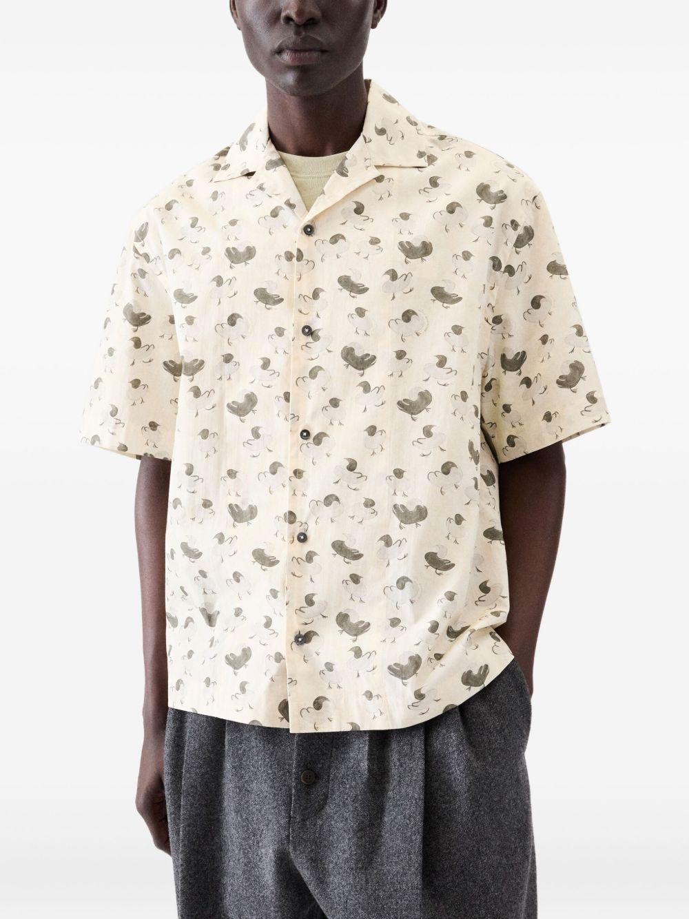 floral-print short-sleeve shirt Product Image