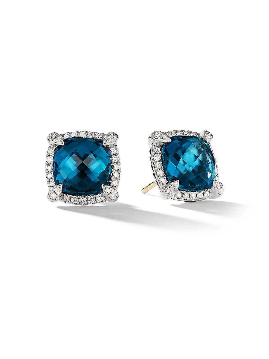 9mm Chatelaine Stud Earrings with Diamonds Product Image