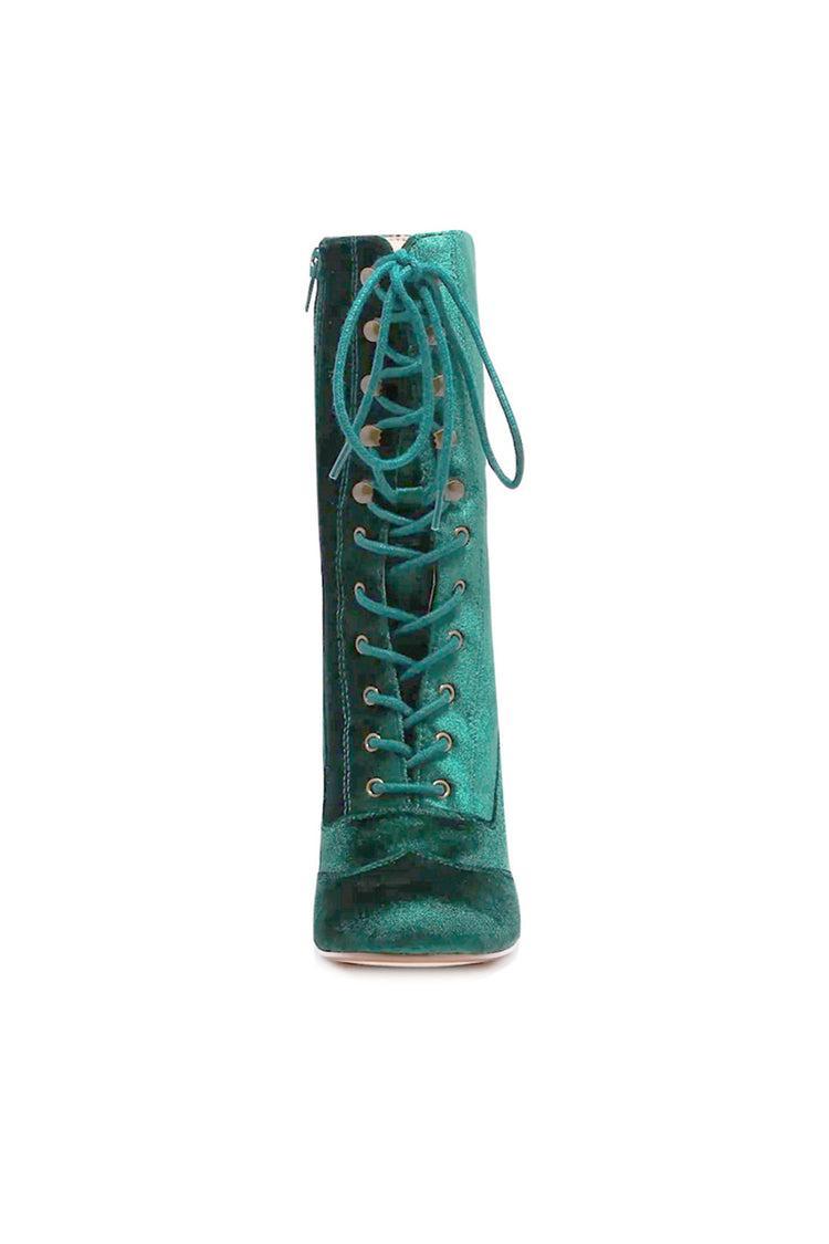 Claire Velvet Victorian Booties Product Image
