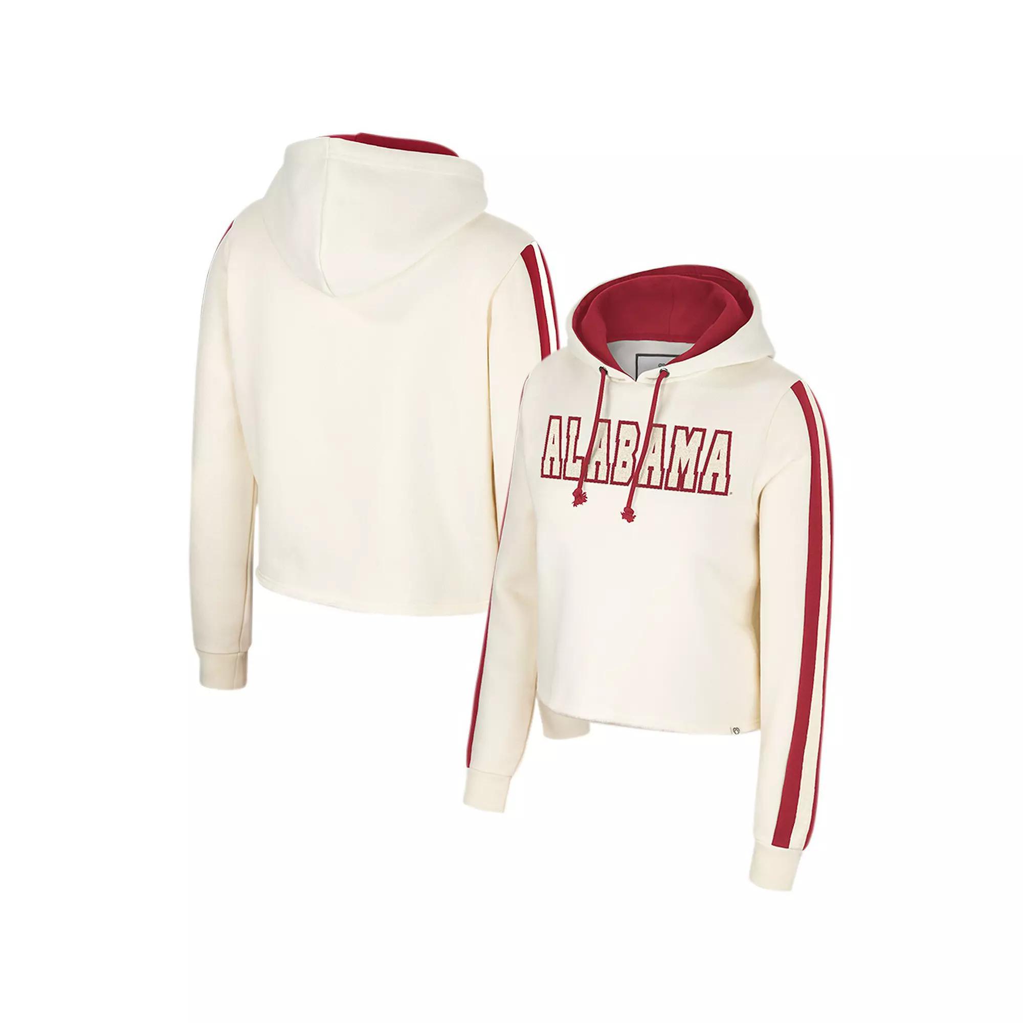 Women's Colosseum Cream Michigan Wolverines Perfect Date Cropped Pullover Hoodie, Size: XL, Beige Product Image