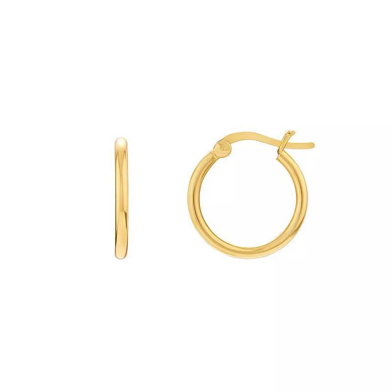 PRIMROSE Sterling Silver Tube Hoop Earrings, Women's, 14k Gold Over Product Image