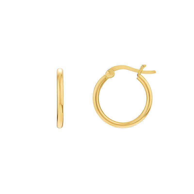 PRIMROSE Sterling Silver Tube Hoop Earrings, Women's, 14k Gold Over Product Image