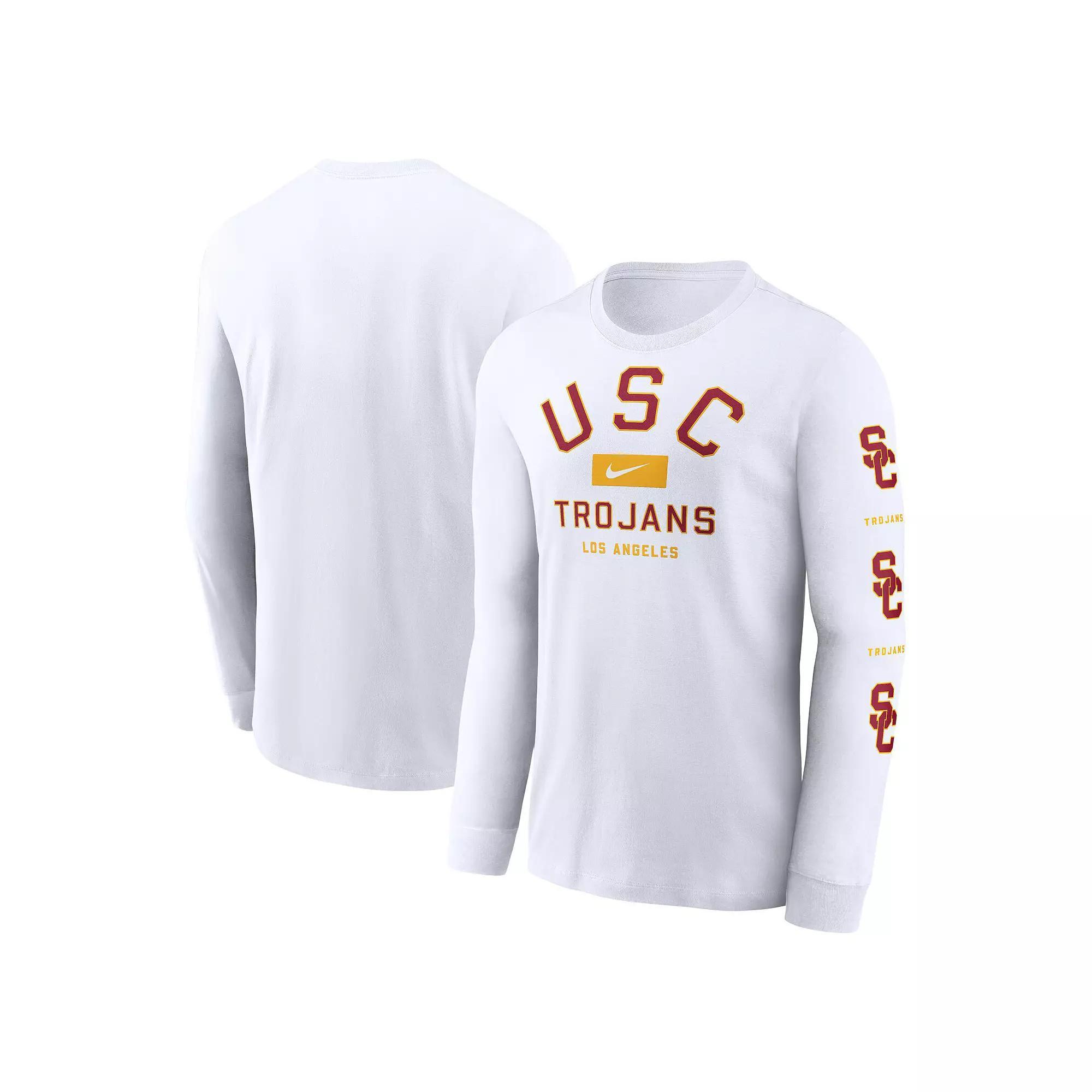 Men's Nike White USC Trojans Primetime Classic Location Long Sleeve T-Shirt, Size: Small Product Image