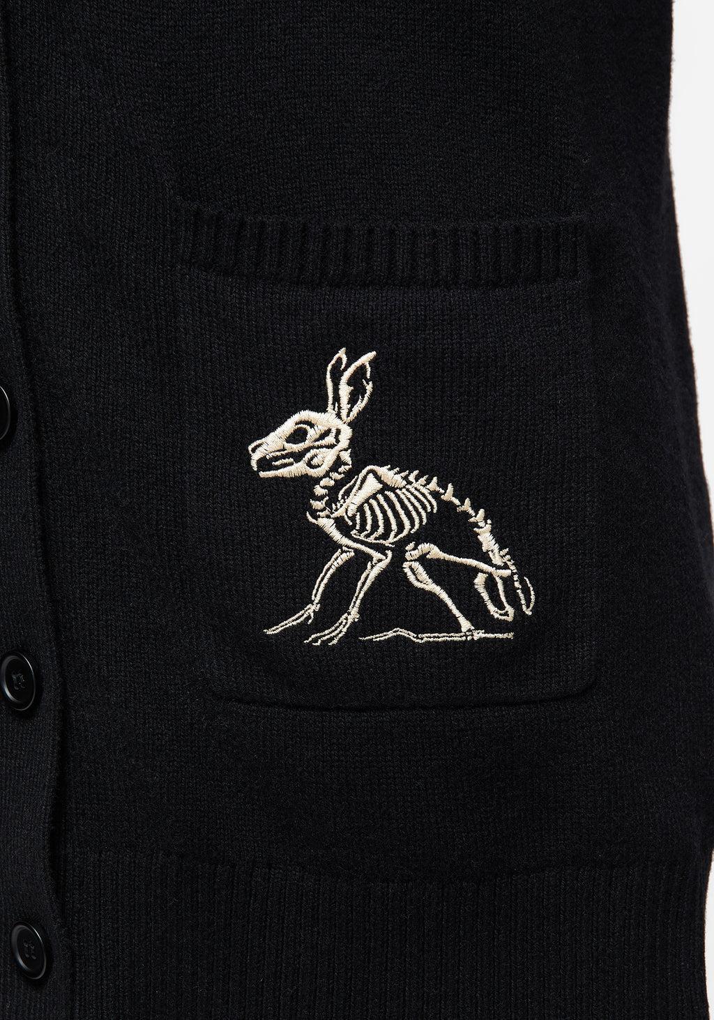 Hester Embroidered Knit Longline Cardigan Product Image