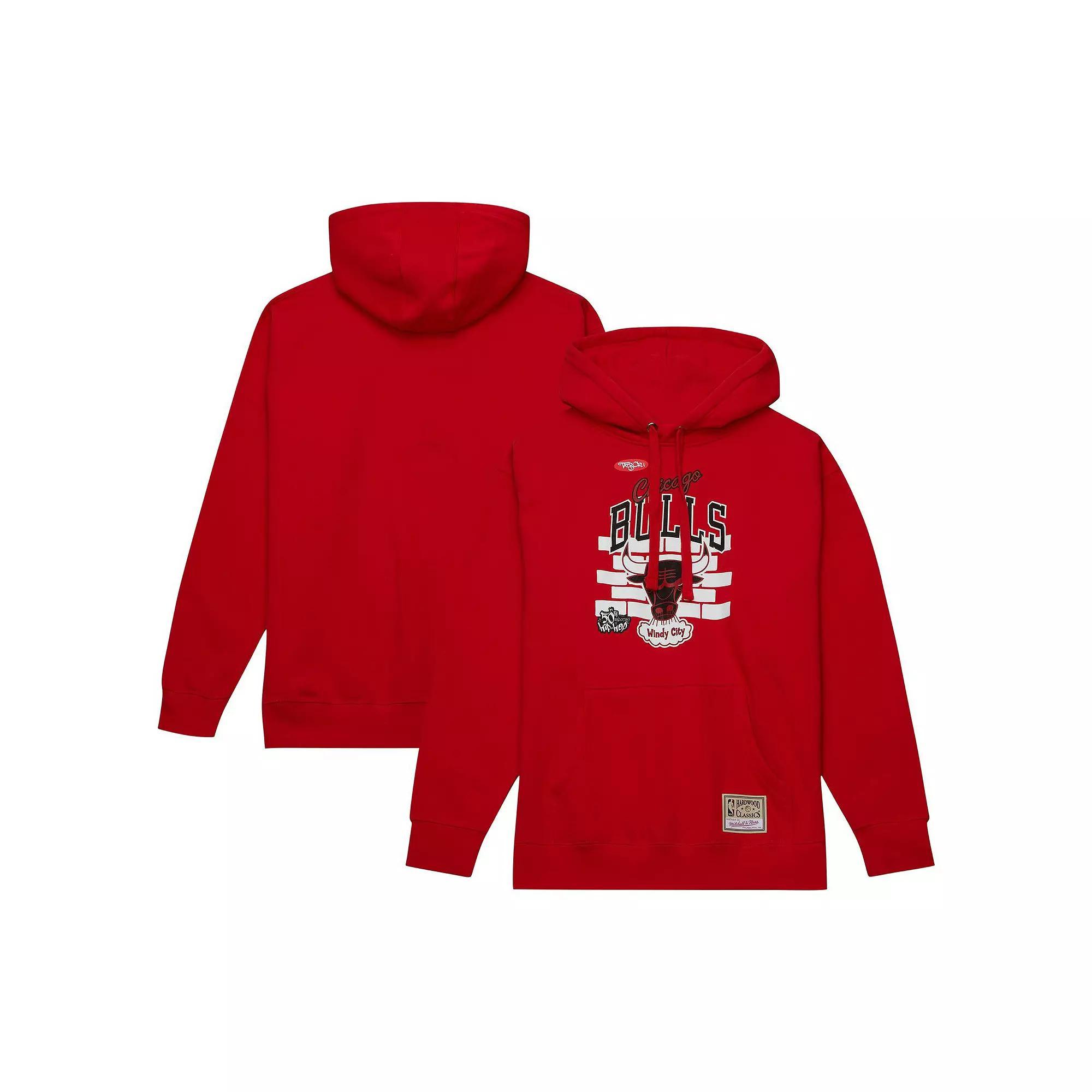 Men's Mitchell & Ness x Tats Cru Red Chicago Bulls Hardwood Classics Brick Pullover Hoodie, Size: 3XL Product Image